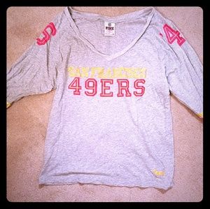 49ers raglan top
